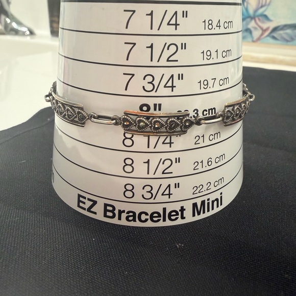 ✨ Vintage Art Deco Vermeil & Marcasite Bracelet | Estate Heirloom ✨ - Picture 8 of 10